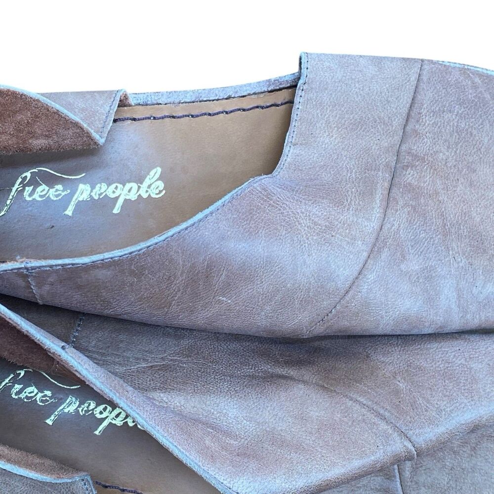 Free People Mont Blanc Asymmetrical Sandals Tan D'Orsay Size‎ EU 39 US 8.5 - Picture 9 of 10